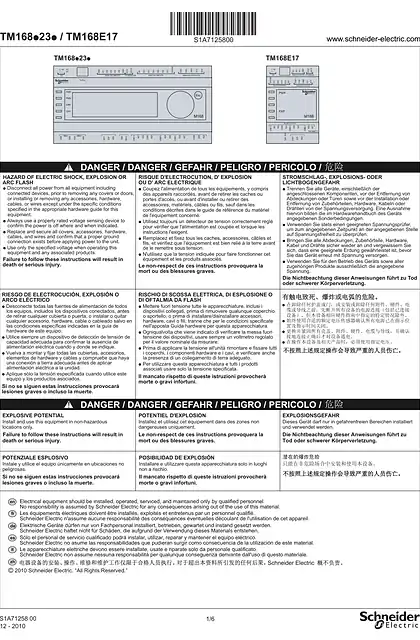 schneider施耐德TM168.23 and TM168E17 Generic programmable logic controllers